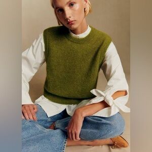 NWT Sézane  Perfect/Dark Green Samuel Jumper S